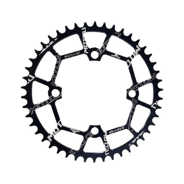 Plateau de Vélo 104BCD Roue de Guidage de Chaîne Ronde Pièces d'Anneau de Roue Noire 46T