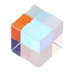 thumbnail image 2 of Cubo de prisma de vidrio óptico Cubo de prisma de vidrio óptico Vidriera de colores Luz brillante de seis caras Combinación de prisma de cubo Prisma de división de haz de ANGGREK Otros, 2 of 8