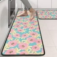 thumbnail image 2 of Kitchen Rugs Sets Of 2,Pioneer Flower Floral Print Pattern Anti Fatigue Kitchen Mat Rugs Non Slip Washable,Decorative Kitchen Floor Mats for Kitchen,Sink,Laundry,17"x47"+17"x47", 2 of 5