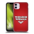 thumbnail image 1 of Head Case Designs Officially Licensed Wonder Woman DC Comics Logos Text Soft Gel Case Compatible with Apple iPhone 11, 1 of 7