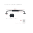 thumbnail image 2 of 2pcs Baño Barandilla Barras Acero Inoxidable Soporte 30cm Xtellar plateado, 2 of 4