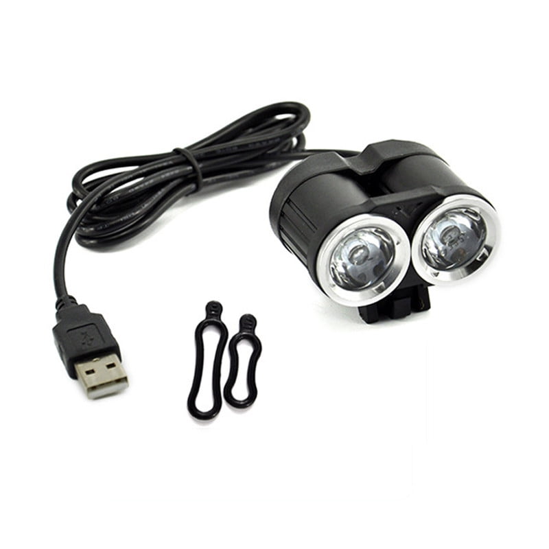 2000 Lumen 2 X XM-L T6 LED USB Waterproof Lamp Bike Bicycle Headlight Head Light