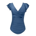 thumbnail image 5 of TAIAOJING Women's One Piece Swimsuits One PC Swimsuit Ruffle Cutout Bathing Suits V Neck Wrap Swimwear, 5 of 5
