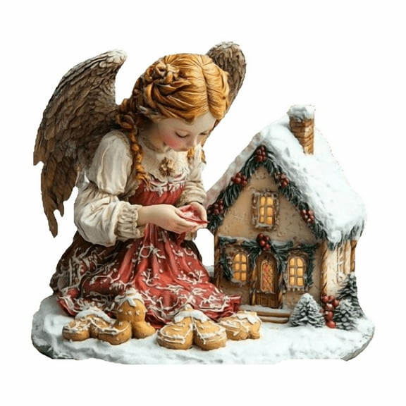 geerera Christmas Angel Garden Stake, 2D Flat Acrylic Guardian Fairy Yard Ornament, for Garden Display, Patio Decor, Festive Landscape