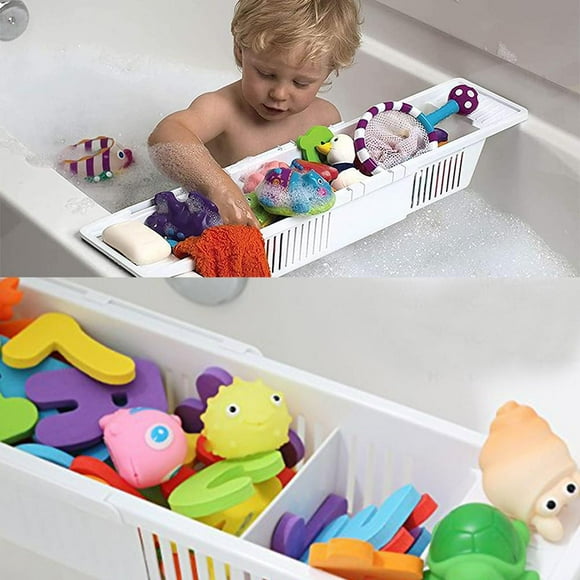 Bathroom Accessories Bathtub Tray Expandable Bath Shelf Ultimate Bathroom Storage Tray For Bath Toys Bathtub Tray Bathroom Accessories