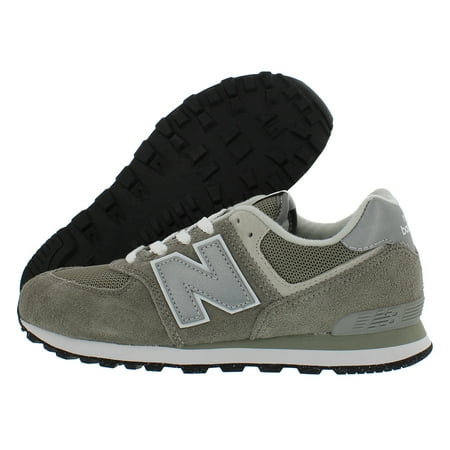 New Balance 574 Boys Shoes Size 4.5, Color: Dark Grey/White