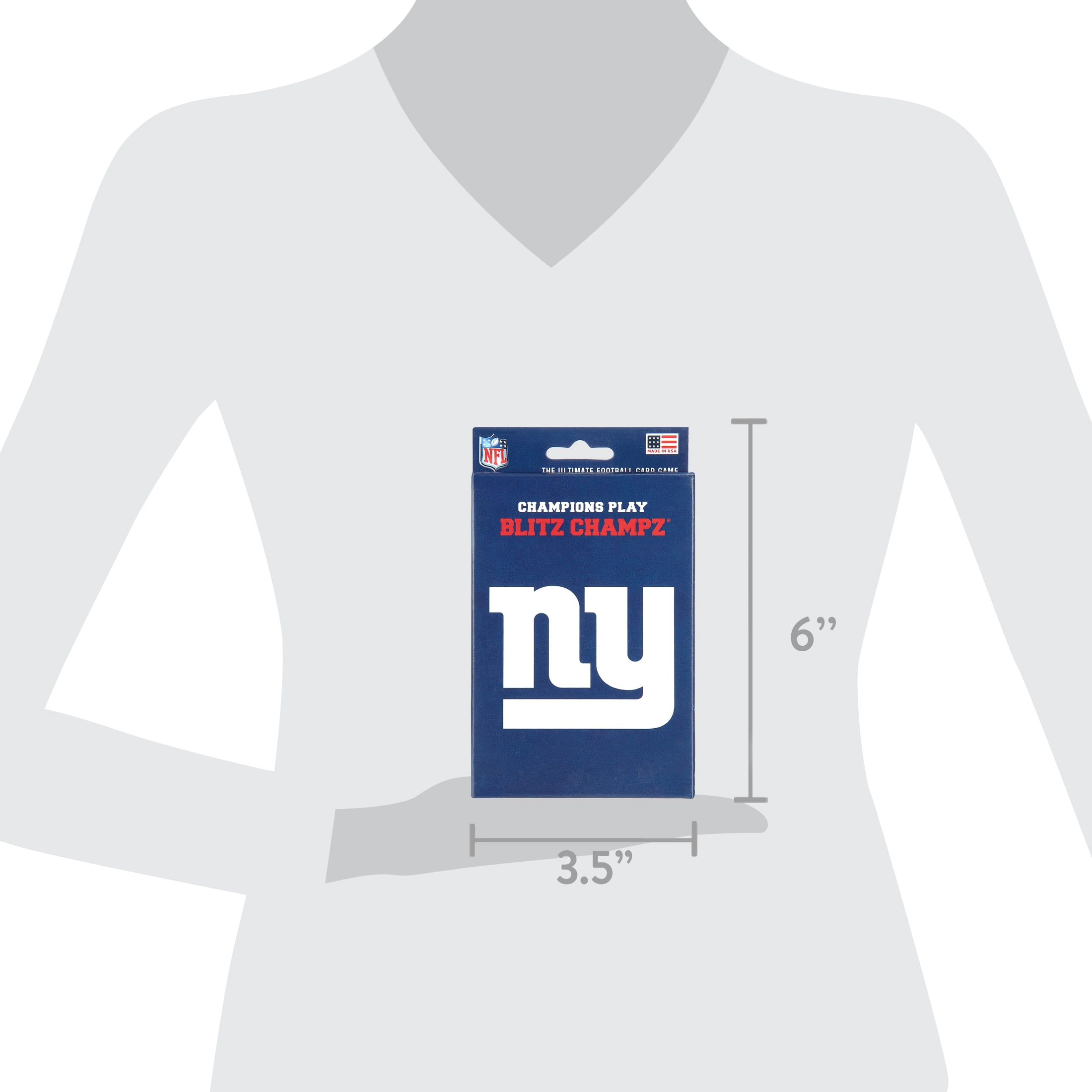 Blitz Champz New York Giants Card Game, Family Game for Adults & Kids, Easy-To-Learn Party Game