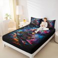thumbnail image 3 of Manfei Cartoon Train Bed Sheets,Colorful Railway Full Size Sheets,4 Pieces,1 Flat Sheet, 1 Fitted Sheet and 2 Pillowcases, 3 of 6