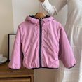 thumbnail image 2 of JUMEYU Toddler Winter Jackets Fleece-Lined Hooded Windbreaker Jacket for Boys Lightweight Zip-Up Coat (Pink,3-4 Years), 2 of 9