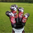 thumbnail image 4 of S SERENABLE 4PcsSet Golf Club Head Cover PU LeatherVelvet 2 PU Leather+Velvet 2, 4 of 7