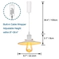 thumbnail image 2 of Kiven H-Type Track Lighting, 3-Light Modern Halo Track Pendant Light Adjustable Length,Dimmable,White Finish(Marble Pattern), 2 of 7