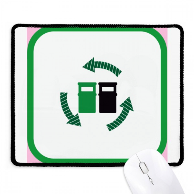 Tapis de Souris Icône de Circulation d'Utilisation des Ressources Bord Cousu Tapis en Caoutchouc Gang Pad