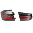 thumbnail image 5 of Ikon Motorsports Compatible with 16-18 BMW 3 Series F30 F80 LCI Window Visor Black Lines Rear Tail Lights 4PC sets, 5 of 7