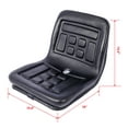 thumbnail image 2 of Universal Tractor Seat with a Drain Hole Replacement Seat Thickly-Padded Seat Durable and Water-Resistant Horizontally Adjustable Black, 2 of 7