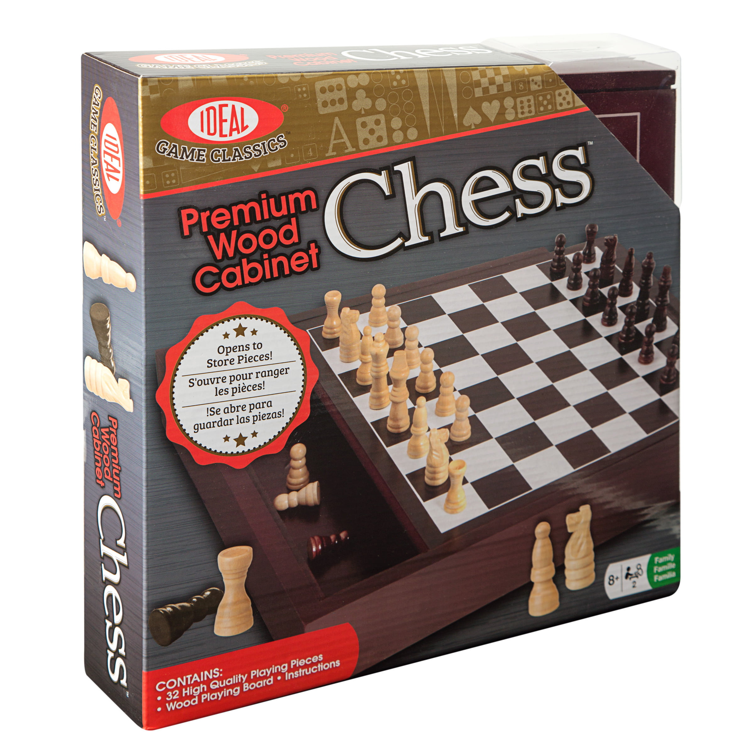 Ideal Premium Wood Cabinet Chess - Walmart.com