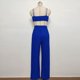 thumbnail image 4 of Conjunto De Pantalón Y Top Con Tirantes Pantalones con tirantes para mujer, tops cortos y pantalones largos sexis con pliegues (azul L) Ygjytge para Mujer Azul T M, 4 of 9