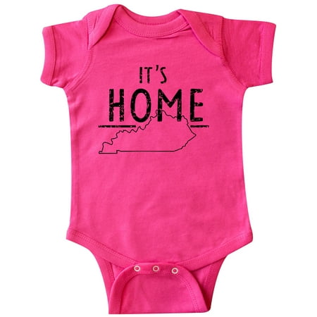 

Inktastic It s Home- State of Kentucky Outline Distressed Text Gift Baby Boy or Baby Girl Bodysuit