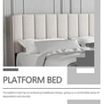 thumbnail image 6 of AUFANK Twin Bed Frame Upholstered Platform with Wooden Slats, Noise-Free, Beige, 6 of 6