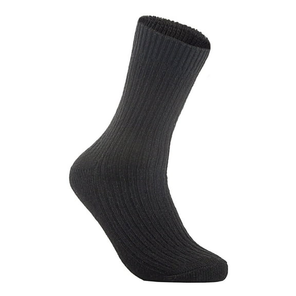Lovely Annie Men's 1 Pair Wool Socks One Size 7-9 (Black)