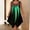 Green, variant on Summer Dress for Women Sleeveless A-Line Swing Dress Asymmetric Hem Purple Watercolor Brushstroke Print, Size M