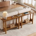 thumbnail image 6 of Tribesigns 41.3-Inch Console Table with Solid Wood Legs, Mid-Century 2-Tier Sofa Table with Storage for Hallway, Entrance, Foyer, 6 of 7