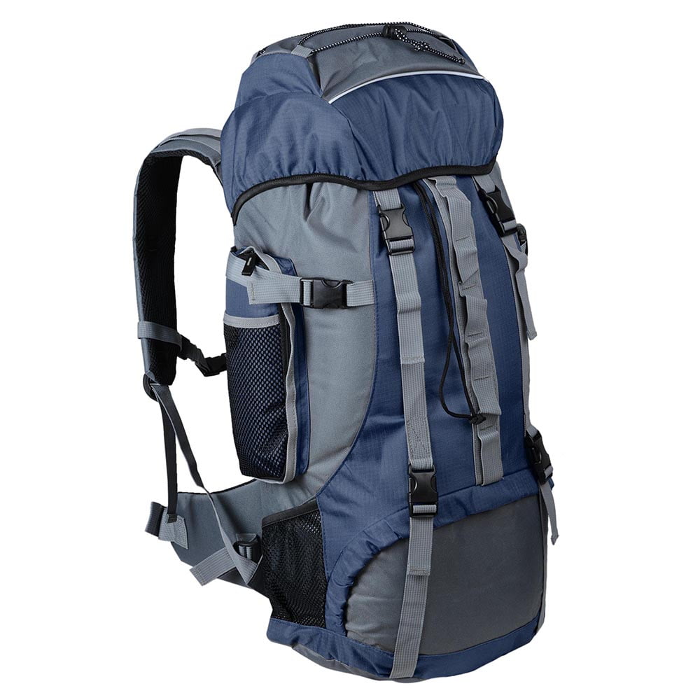 Navy Outdoor Camping Climbing Hiking Backpack Daypack Strong Rucksack Bag 60L