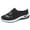 Black, variant on Flower Embroidered Orthopedic Backless Walking Shoes for Women Plantar Fasciitis Comfortable Arch Support Platform Wedge Nursing Mules Summer Fall Casual Clog Sandals Grey Size 8.5