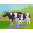 thumbnail image 2 of Young, Carol 32x25 Black Ornate Wood Framed with Double Matting Museum Art Print Titled - Pasture Cows II, 2 of 4