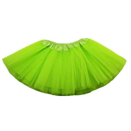 Baby Girls Lime Green Satin Elastic Waist Ballet Tutu Skirt 0-12M