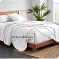 thumbnail image 3 of Bare Home Organic Flannel Sheet Set - 100% Organic Cotton - Deep Pocket - 4-Pieces - King, White, 3 of 7
