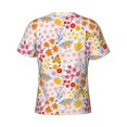 thumbnail image 6 of Vsdgher Colorful Floral Print Men's Dry Fit Mesh Athletic Shirts Moisture Wicking Tennis T-Shirt Tops, 6 of 9