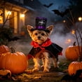 thumbnail image 4 of Aoznliie Dog Clothes, Halloween Pet Cloak with Hat for Party Apparel, 11x4 inch Adjustable Costume Set for Cats Dogs, Red, 4 of 6