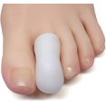 thumbnail image 1 of Paquete de 6 punteras de gel y protector: amortiguan y protegen para aliviar las uñas de los pies faltantes o encarnadas, callos, ampollas y dedos en martillo (pequeño, blanco), 1 of 4