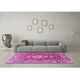 thumbnail image 3 of Ahgly Company Indoor Round Medallion Pink Traditional Area Rugs, 4' Round, 3 of 4
