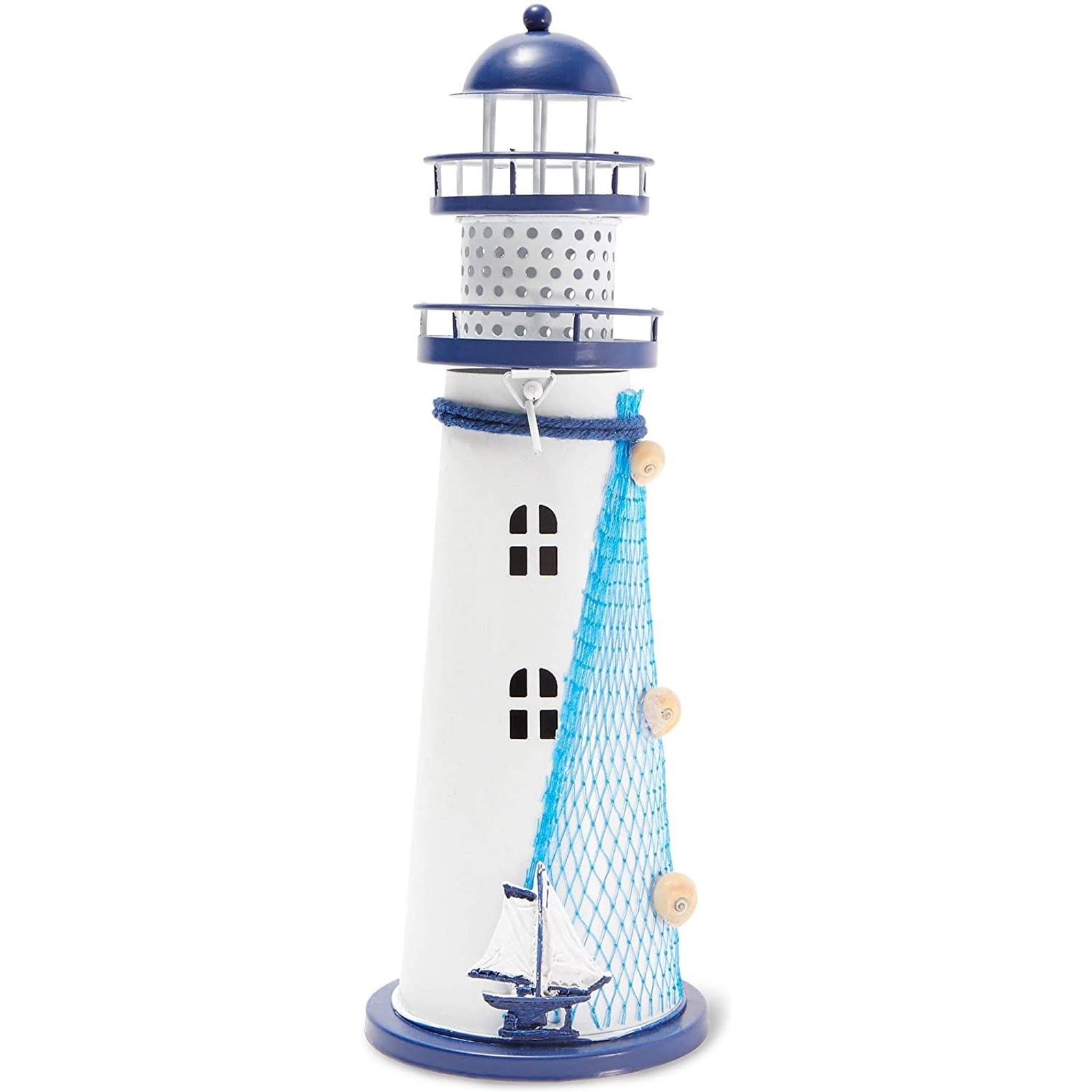 Metal Lighthouse Decor with Candle Holder