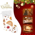 thumbnail image 6 of SKYSONIC Autumn Gnome Christmas Stocking 1pc, Large Fireplace Xmas Hanging Stockings with Plush Cuff for Family Holiday Party Decorations, 17.71 x 12.20 Inch, 6 of 7