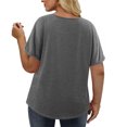 thumbnail image 5 of Plus Size T-Shirts for Women Baggy Boho Dressy Shirts Oversized Lightweight Tunic Blouses Button Down Vneck Tee Shirts Relaxed Fit Blouses Beach Holiday Shirts, 5 of 7