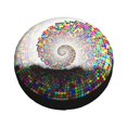 thumbnail image 3 of XMXY Rainbow Swirl Spare Tire Cover，Universal Waterproof Cover for Jeep RV Tire Wheel Protection 14 inch, 3 of 8