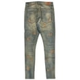 thumbnail image 2 of Crysp Denim Men's Distressed Rip Vintage Wash Paint Splatter Skinny Fit Jeans (38, Sand), 2 of 3