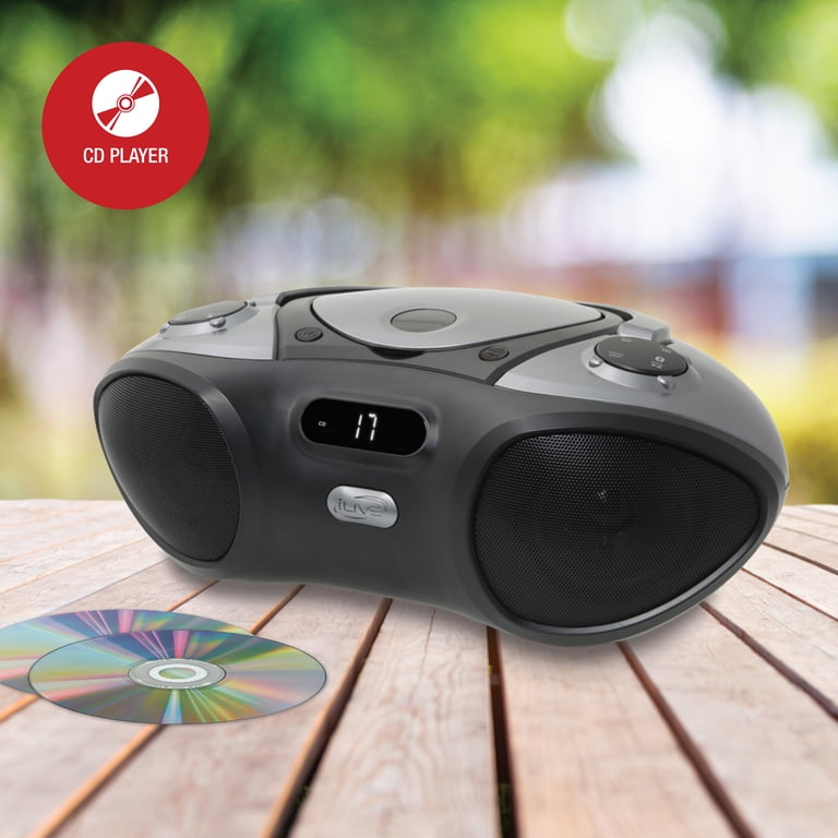 iLive Portable Bluetooth Boombox with FM Radio, IBC233B - Walmart.com