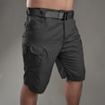 thumbnail image 3 of zeranth Cargo Shorts Knee Length Solid Color Men Thin Pockets Shorts for Daily Wear, 3 of 7