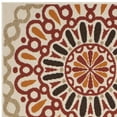 thumbnail image 5 of SAFAVIEH Veranda Axum Geometric Indoor/Outdoor Area Rug, 5'3" x 7'7", Cream/Red, 5 of 7