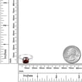 thumbnail image 5 of Gem Stone King 925 Sterling Silver Red Garnet Women Ring (2.52 Ct Cushion Checkerboard Cut 8MM, Available in Size 5, 6, 7, 8, 9), 5 of 5