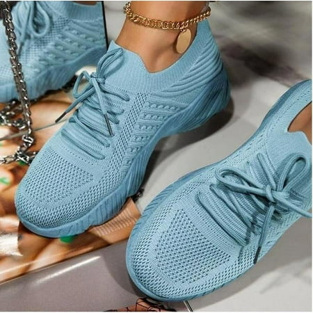Women s Fashion Sneakers Slip On Walking Shoes Women Sports Shoes Casual Mesh Breathable Hiking Running Shoes Non Slip Lightweight Lace-up Walking Sneakers for Women Work Shopping Travel