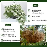 3PCS 12/14/16 Inch Round Hanging Basket Liners Fabric Hanging Plant Liners Non-Woven Planter Liners Black Felt Liners Replacement Inserts for Hanging Baskets Outdoor Plants - Avoid Bird Nesting