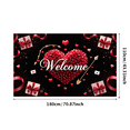thumbnail image 3 of LUUFILx Welcome Floral Banner Roses Backdrop Party Background Venue Entrance Decoration Wall Hanging Event Decor Display Signs Celebration Pavillion, 3 of 7