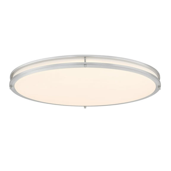 Westinghouse Lighting 6136200 Lauderdale Transitional Contemporary One-Light, 33 Inch 40 Watt LED Indoor Flush Mount Fixture Selectable, Brushed Nickel Finish, Frosted Acrylic Shade