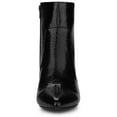 thumbnail image 4 of Unique Bargains Women's Pointed Toe Snake Print Chunky Heel Ankle Boots, 4 of 7