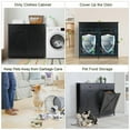 thumbnail image 6 of LAZY BUDDY Double Tilt Out Trash Cabinet, Wood Garbage Recycling Station Hideaway Trash Holder Drawers (Black, 2 x 10 Gallon), 6 of 9