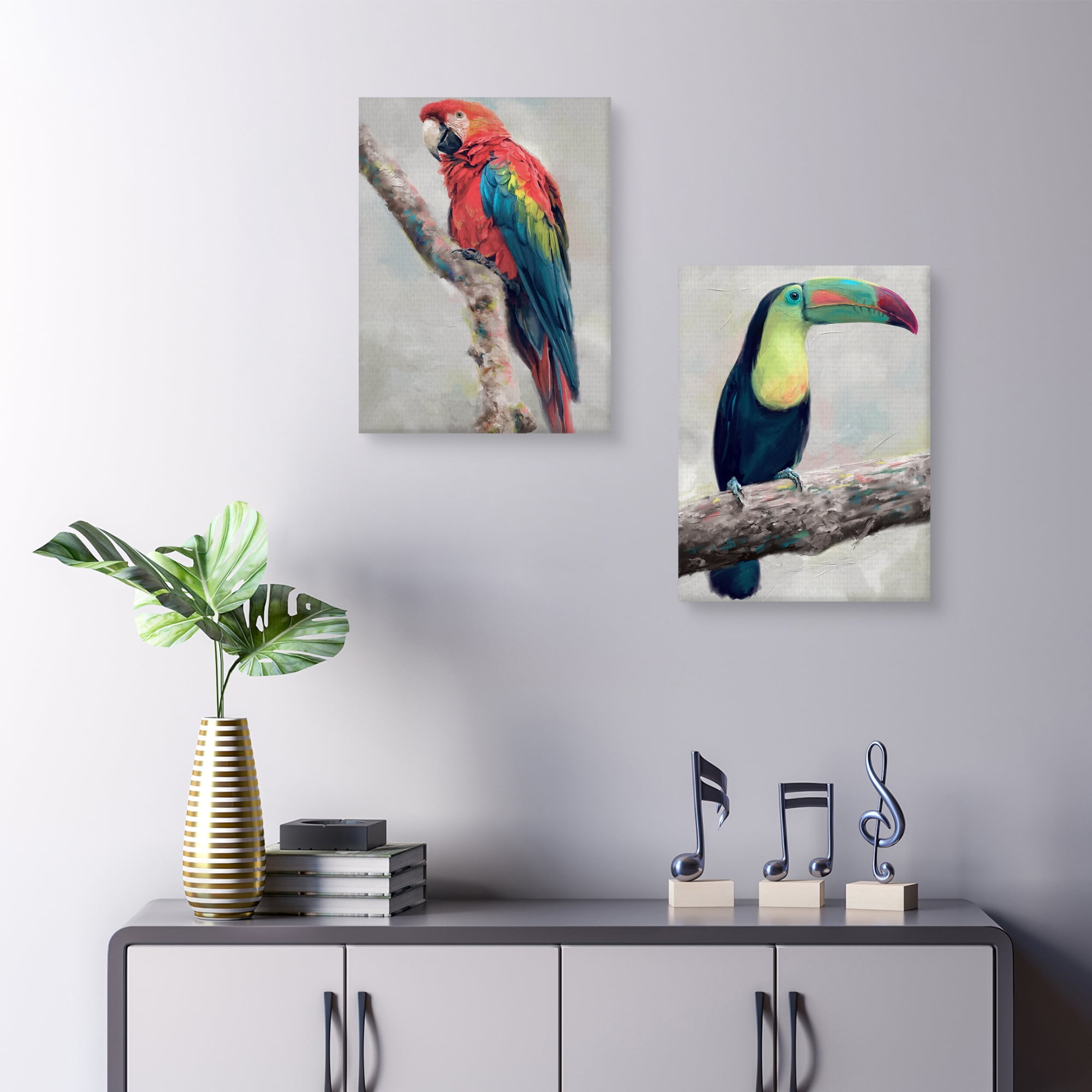Island Aviary I & II by Studio Arts Set of Canvas Art Prints